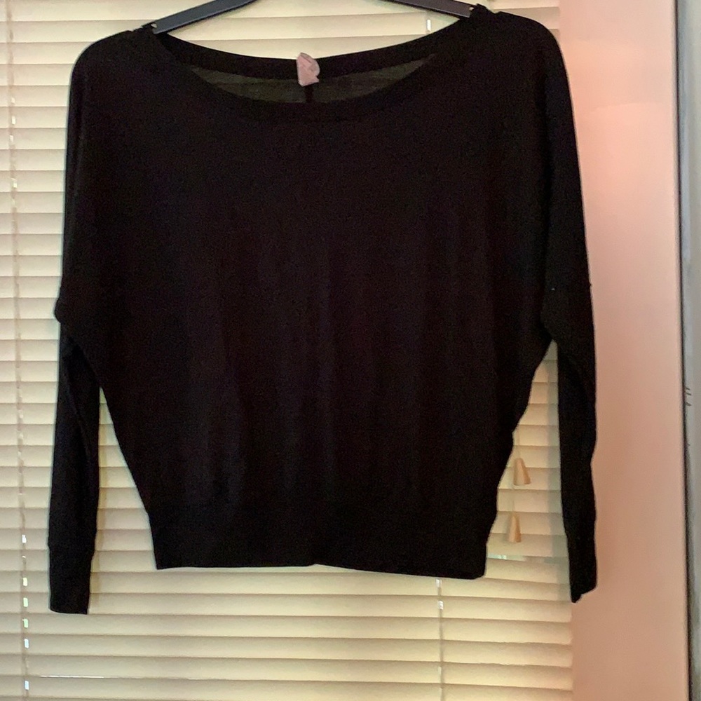 Black Soft 3/4 Sleeves Shirt